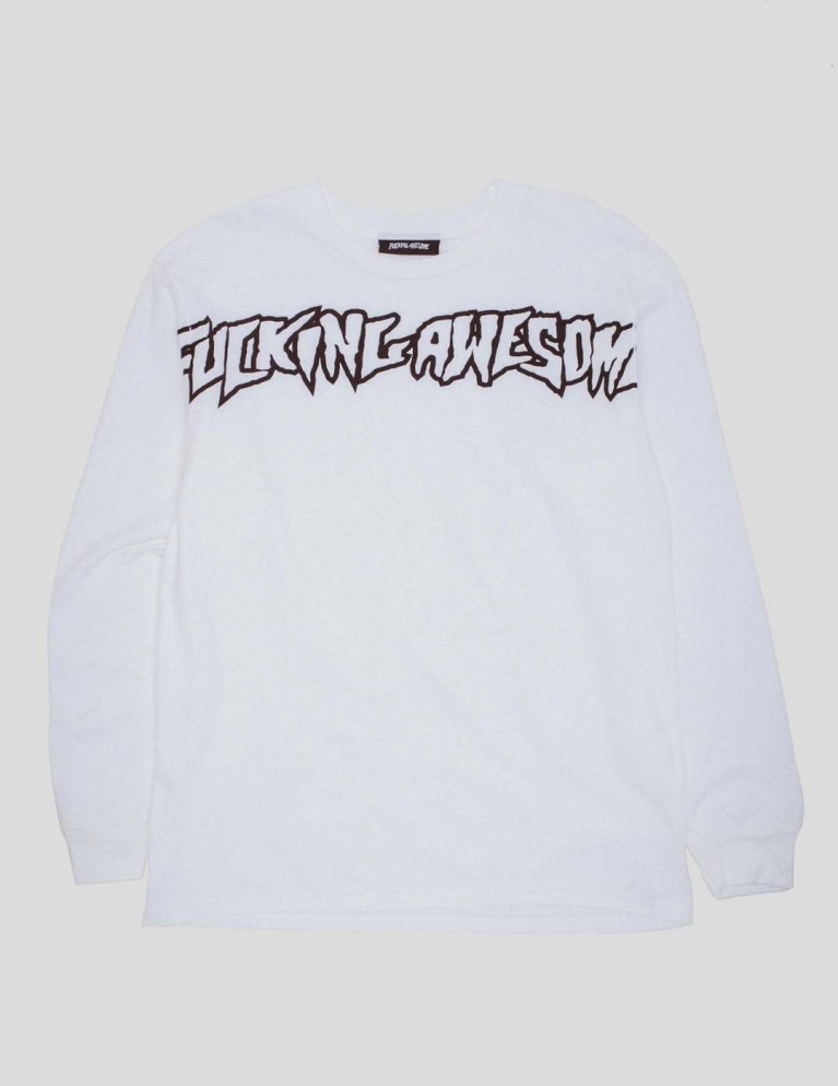 T-shirt cazzo AWESOME grande timbro ls tee nero